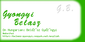 gyongyi belasz business card